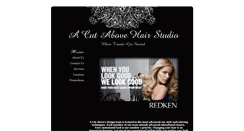 Desktop Screenshot of cutabovehairstudio.com